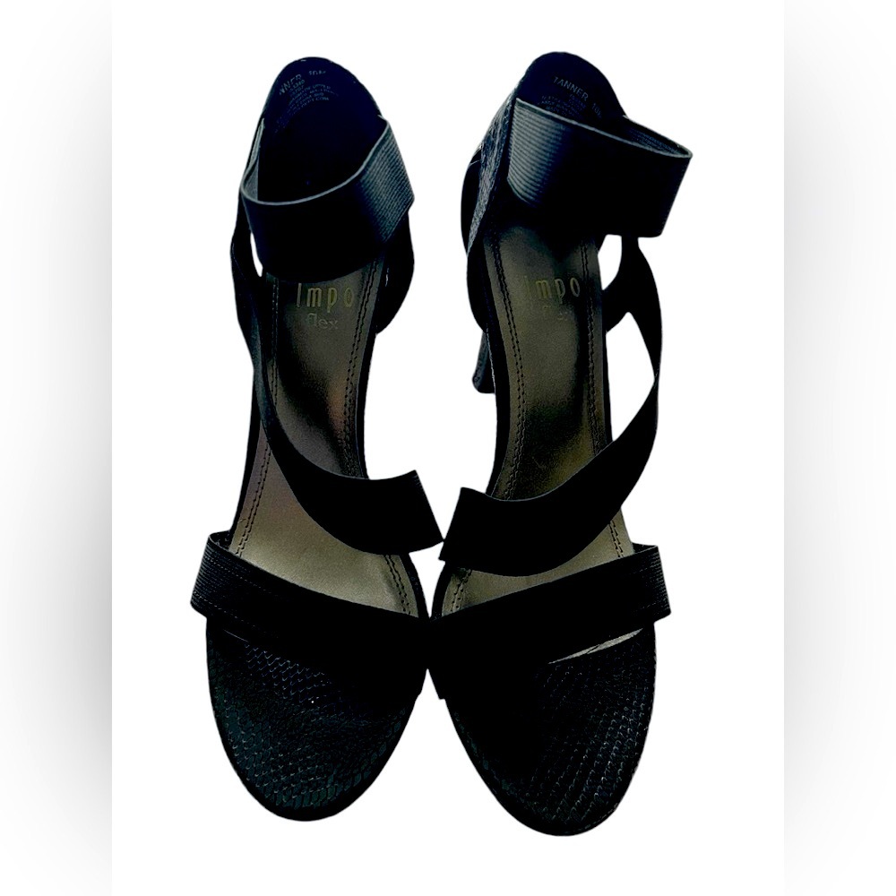 Most Comfortable Impo Flex Black Strappy Heels Size-10